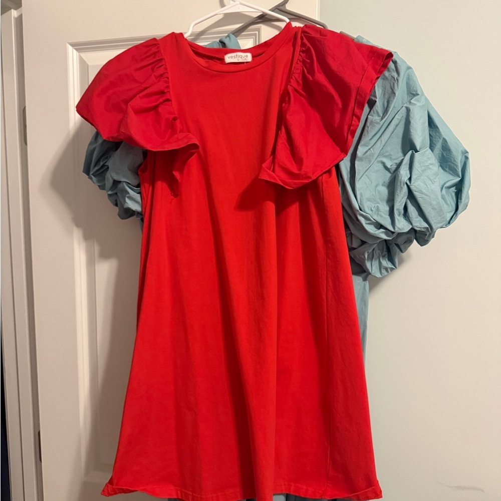 Red Vestique dress